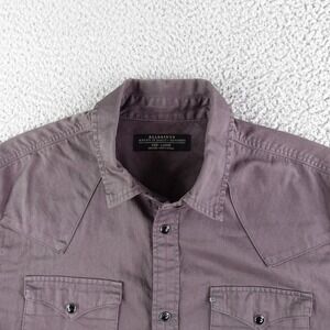 All Saints Purple Casual Button Down Shirt